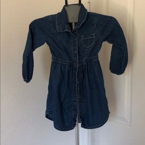 Denim button up dress